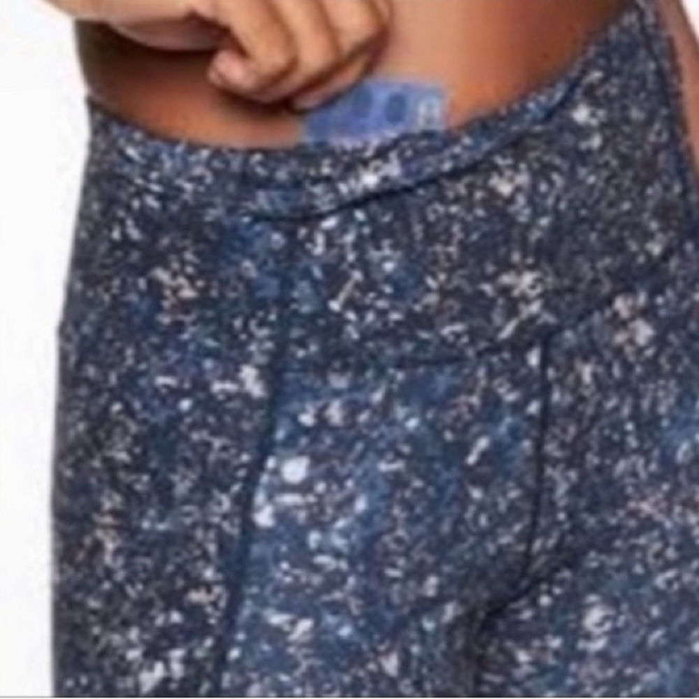 Athleta Leggings Blue&Black Small - Picture 5 of 10